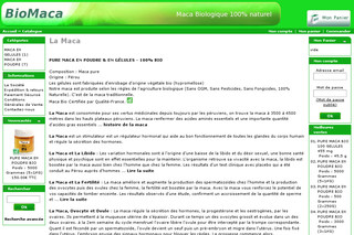 Aperçu visuel du site http://www.biomaca.fr