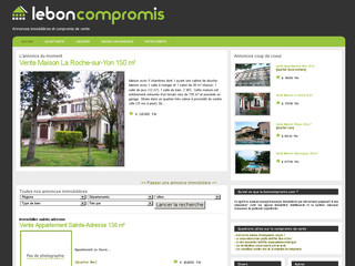 Aperçu visuel du site http://www.leboncompromis.com