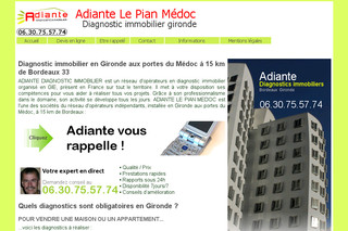 Aperçu visuel du site http://www.adiante-diagnostic-bordeaux.fr/