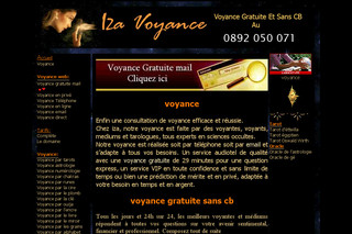 Aperçu visuel du site http://www.iza-voyance.com