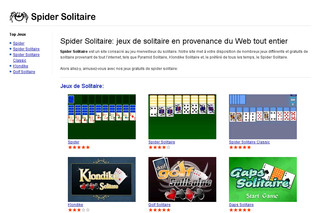 Aperçu visuel du site http://spider-solitaire.fr