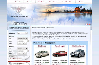 Aperçu visuel du site http://www.wafajet.com/ 
