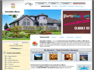 Aperçu visuel du site http://www.immobilier-de-maroc.com