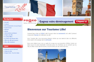 Aperçu visuel du site http://www.tourismelille.com/