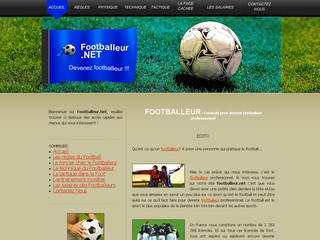 Aperçu visuel du site http://www.footballeur.net