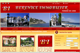 Aperçu visuel du site http://www.berenice-immobilier.com