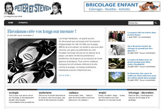 Aperçu visuel du site http://www.peter-et-steven.fr/
