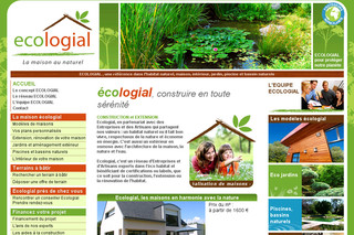Aperçu visuel du site http://www.ecologial.com