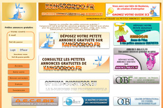Aperçu visuel du site http://www.kangooroo.fr
