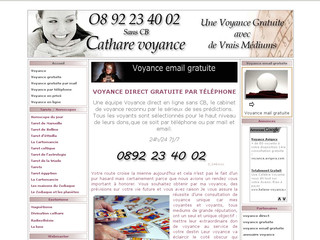 Aperçu visuel du site http://www.cathare-voyance.com
