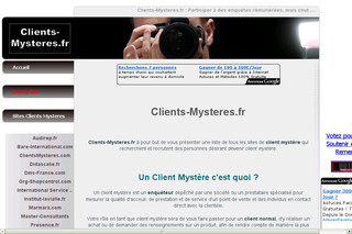 Aperçu visuel du site http://www.clients-mysteres.fr/
