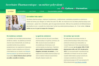 Aperçu visuel du site http://www.secretaire-pharmacie.fr