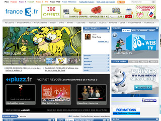 Aperçu visuel du site http://www.france3.fr