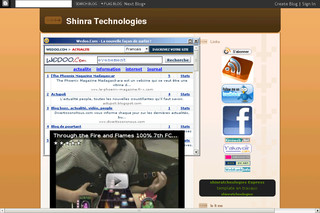Aperçu visuel du site http://shinratechnologies.blogspot.com/