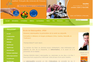 Aperçu visuel du site http://ifsh-france.com