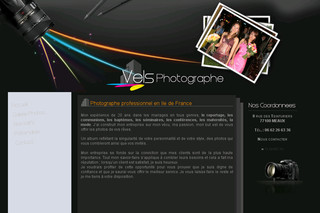 Aperçu visuel du site http://www.vels-photographe.com