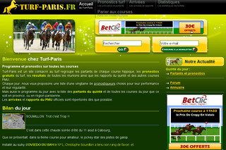 Aperçu visuel du site http://www.turf-paris.fr/