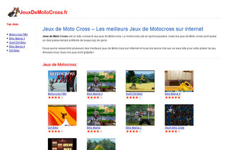 Aperçu visuel du site http://jeuxdemotocross.fr