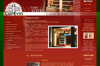 Aperçu visuel du site http://www.cavevin.eu
