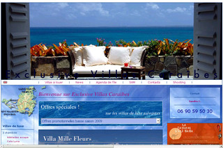 Aperçu visuel du site http://www.exclusive-villas-caraibes.com/