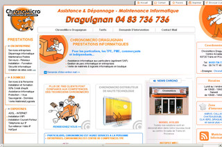 Aperçu visuel du site http://www.chronomicro-draguignan.com