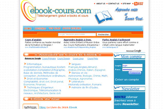 Aperçu visuel du site http://www.ebook-cours.com