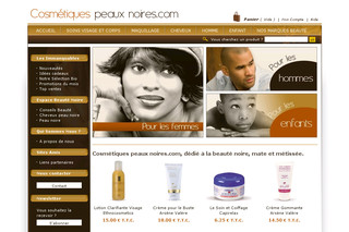 Aperçu visuel du site http://www.cosmetiques-peaux-noires.com