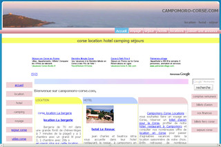 Aperçu visuel du site http://www.campomoro-corse.com/