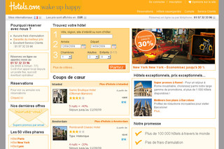 Aperçu visuel du site http://hotels.com