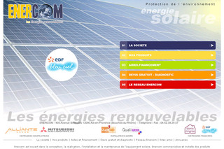 Aperçu visuel du site http://www.enercom-france.com