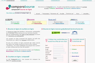 Aperçu visuel du site http://www.comparabourse.fr