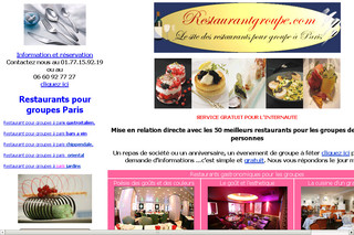 Aperçu visuel du site http://www.restaurantgroupe.com