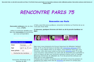 Aperçu visuel du site http://www.rencontre-paris-75.com