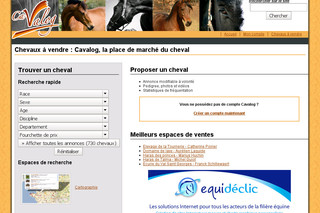 Aperçu visuel du site http://www.cavalog.com