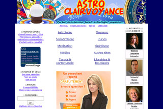 Aperçu visuel du site http://www.astro-clairvoyance.com