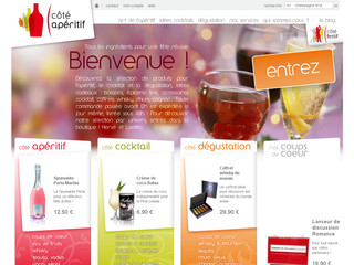 Aperçu visuel du site http://www.cote-aperitif.com