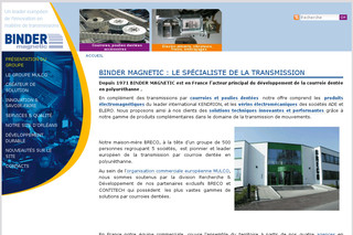 Aperçu visuel du site http://www.binder-magnetic.com