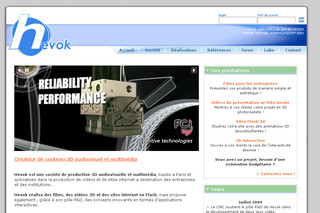 Aperçu visuel du site http://www.hevok.fr