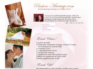 Aperçu visuel du site http://www.passion-mariage.com