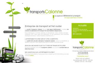 Aperçu visuel du site http://www.transports-calonne.fr