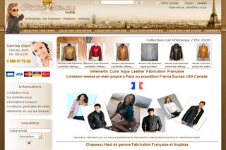 Aperçu visuel du site http://www.fashion-cuir.com/