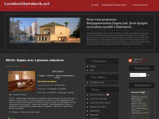 Aperçu visuel du site http://www.locationmarrakech.net
