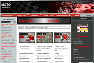 Aperçu visuel du site http://www.annuairemoto.fr