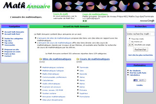 Aperçu visuel du site http://annuaire.mathforu.com