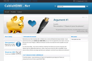 Aperçu visuel du site http://www.cablehdmi.net