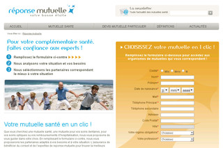 Aperçu visuel du site http://www.reponse-mutuelle.fr/