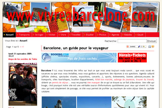 Aperçu visuel du site http://www.vivreabarcelone.com