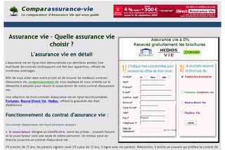 Aperçu visuel du site http://www.comparassurance-vie.fr