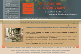 Aperçu visuel du site http://www.unejourneealacampagne.com