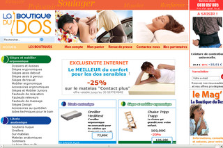 Aperçu visuel du site http://www.laboutiquedudos.com